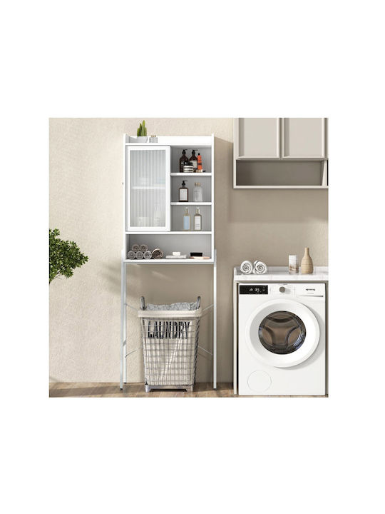 Costway Floor Bathroom Shelf Metallic 63x29x170cm