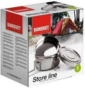 Banquet Inox Graue Mittagsboxen 3 Stück Banquet Inox Graue Mittagsboxen 3 Stück