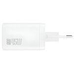 4Smarts Ladegerät ohne Kabel GaN mit 2 USB-C Anschlüsse 45W Stromlieferung Weißs