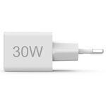 HAMA Wireless Charger With USB-A Output Port And USB-C Output Port 30W Power Delivery White 00201992