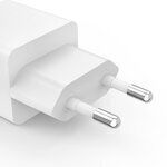 HAMA Зарядно Устройство Без Кабел с USB-A И USB-C Изход 20W Power Delivery Бял (00201991)