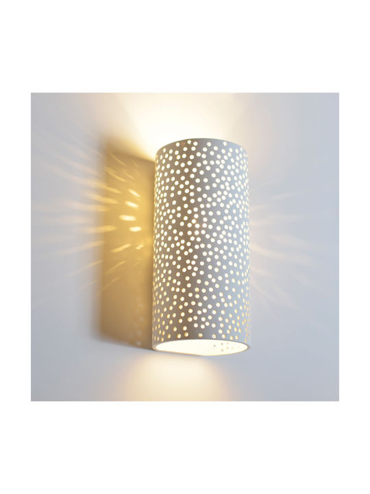 VK Lighting Μοντέρνο Φωτιστικό Τοίχου με Ντουί E14 Λευκό 11.5x24εκ.