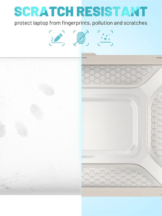 Sonique Icy Guardian Laptoptasche für Laptop 13" Apple MacBook Pro 13" 2018/2020/2022 in Beigem Farbton