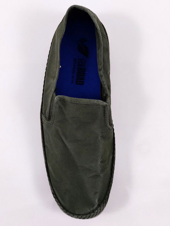 558 Stoff Herren Slip-Ons Schwarz