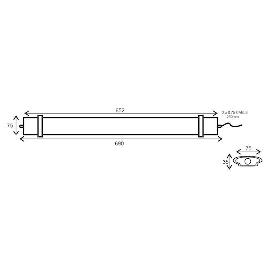 Lichtleiste Linear mit integriertem LED 30W