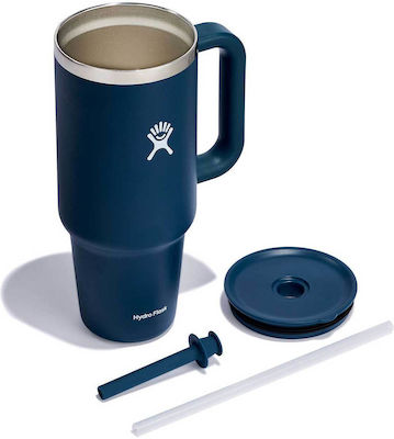 Pahar de Călătorie Hydro Flask All Around 1.2 L Albastru Alb