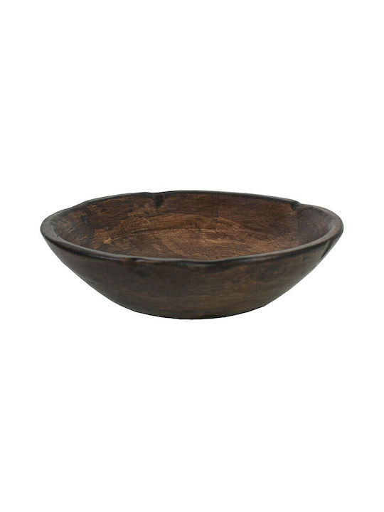 Nakaro Wood Wooden Salad Bowl Brown 25x25x8cm