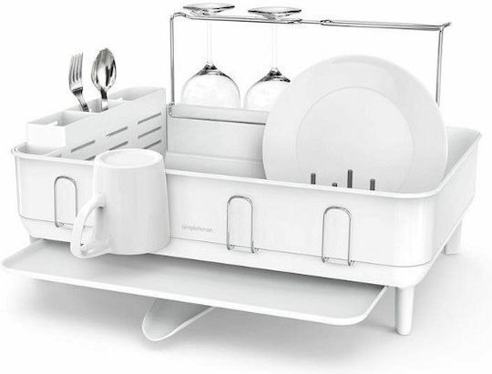 Simplehuman Inox Geschirrabtropfer & Abtropfgitter Grau