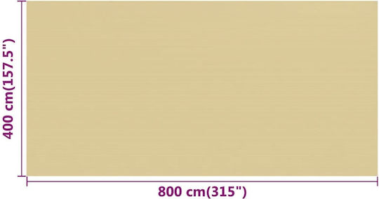 Vidaxl Zeltteppich Beige 400x800 cm HDPE
