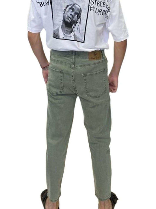 Oscar Men's Jeans Pants Cropped Green