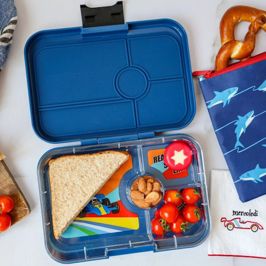 Δοχείο Φαγητού Ενηλίκων Monte Carlo Blue Race Cars 4 Tapas Yumbox