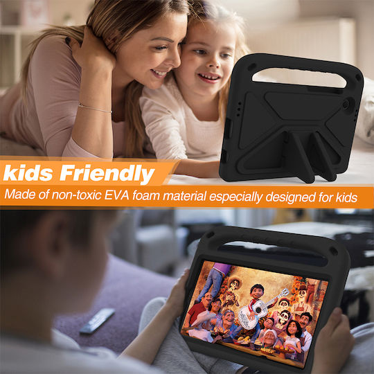 Sonique Jazzy Umschlag Rückseite für Kinder Schware (Samsung Galaxy Tab A9 8.7)