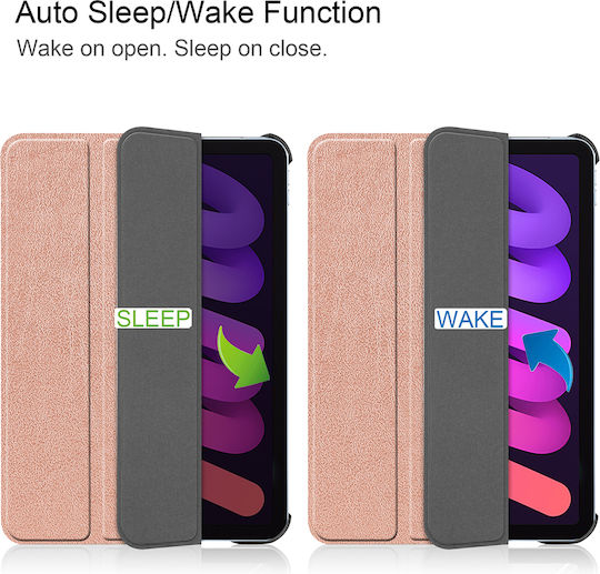 Sonique Flip Cover Ανθεκτική Ροζ Χρυσή (iPad mini 2021 / mini 2024)