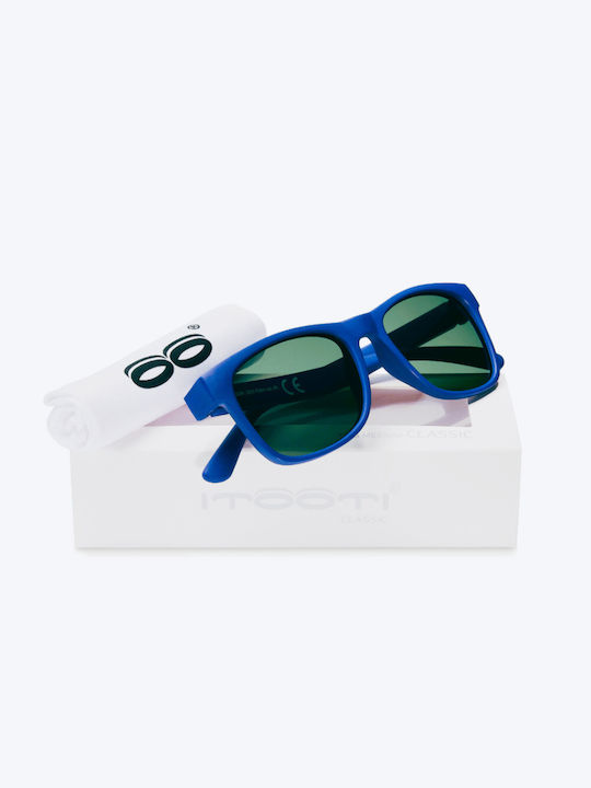 Itooti Kids Unbreakable Sunglasses 6-10 Years Classic Flexible Frame Blue T-ito-x01-cl04 Boy