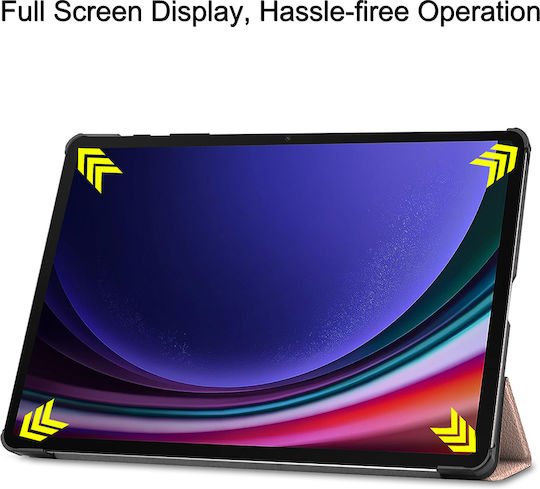 Sonique Flip Cover Ανθεκτική Ροζ Χρυσή (Galaxy Tab S9+ / Galaxy Tab S10+)