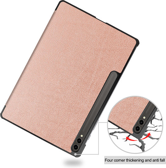 Sonique Flip Cover Ανθεκτική Ροζ Χρυσή (Galaxy Tab S9+ / Galaxy Tab S10+)