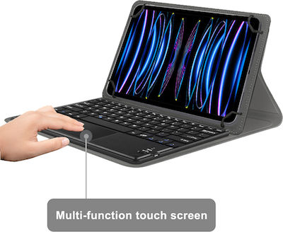 Sonique Combo Pro Flip Cover Rezistentă cu Tastatură Engleză SUA Negru (Universal 9-11" - Universal 9-11")