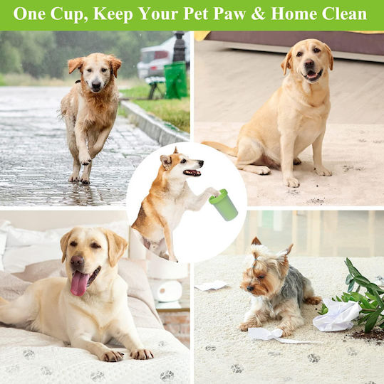 Zola Silicone Paw Cleaning Device Animals Xl Size 15x11 Cm Green