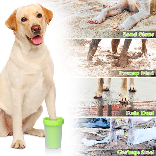 Zola Silicone Paw Cleaning Device Animals Xl Size 15x11 Cm Green