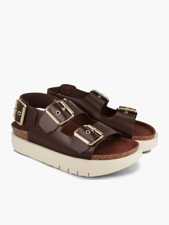 Sandale Casual Damă de Piele Anatomici Maro