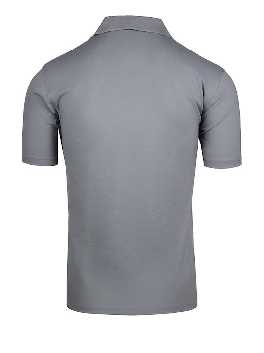 Simenti Bluza Bărbătească cu Mânecă Scurtă Polo Light Grey