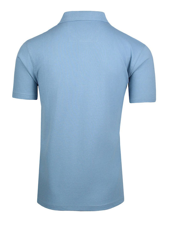 Simenti Men's Short Sleeve Blouse Polo Light Blue