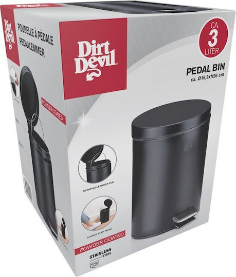 Dirt Devil Metalic Perie de toaletă 3lt Negru
