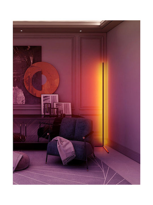 Mozos LED Stehleuchte H140cm. mit RGB Licht Schwarz