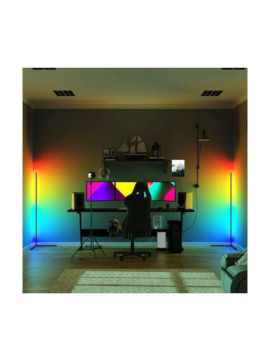 Mozos LED Stehleuchte H140cm. mit RGB Licht Schwarz