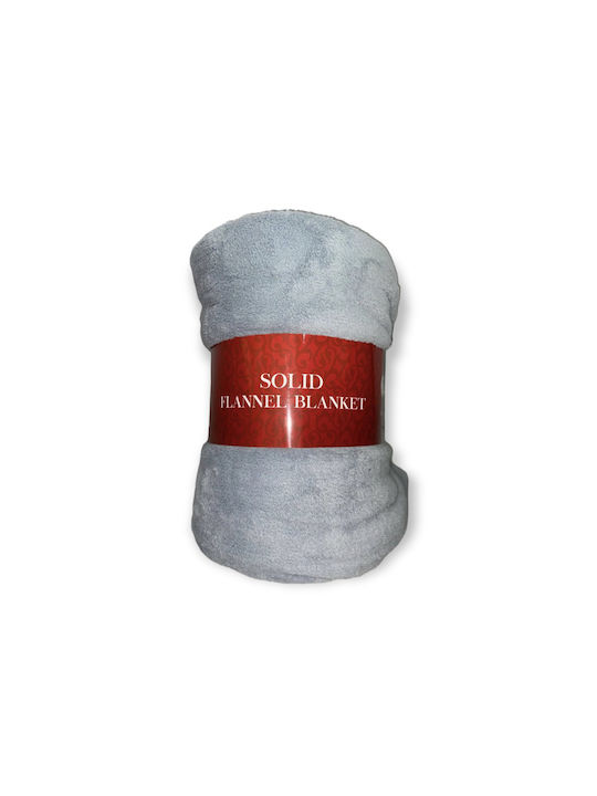 Olia Home Κουβέρτα Fleece Υπέρδιπλη 220x240εκ. Γκρι 96.108