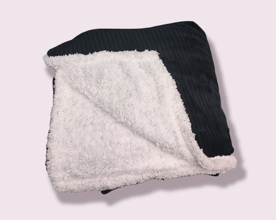 Olia Home Κουβέρτα Fleece Υπέρδιπλη 220x240εκ. Μαύρη 95.100