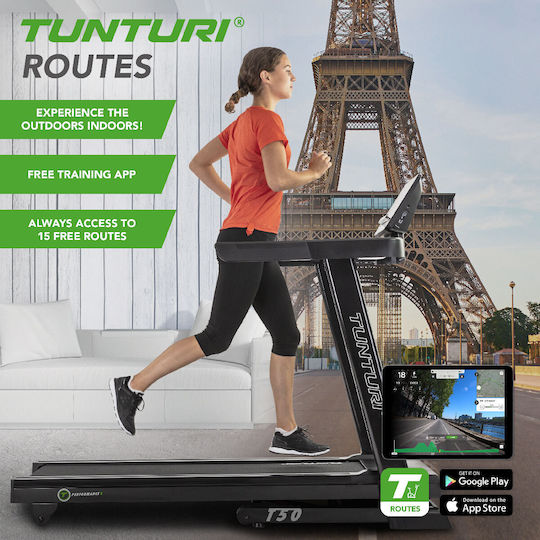 Tunturi Performance T50 4.5hp Electric Foldable Treadmill for Users up to 135kg