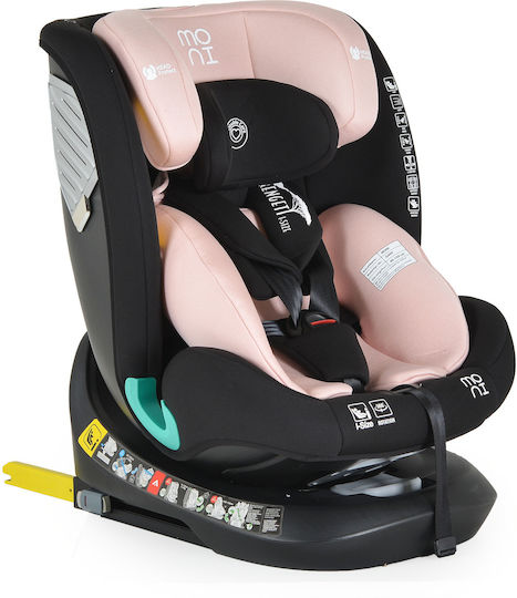 Moni Serengeti Детско Столче за Кола i-Размер с Isofix Gently Pink 0-36 кг