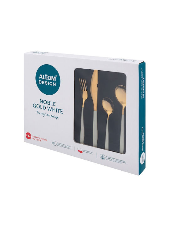Altom Set de Tacâmuri Inoxidabil Albe 24buc