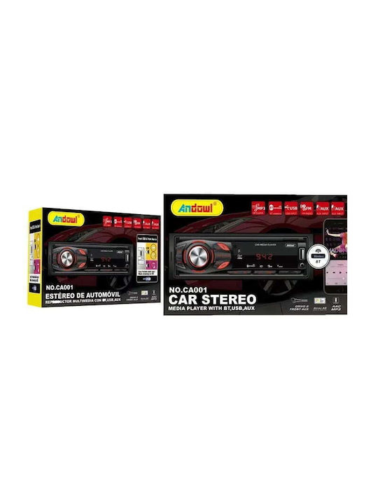 Andowl Car Audio System 1DIN (Bluetooth/USB)