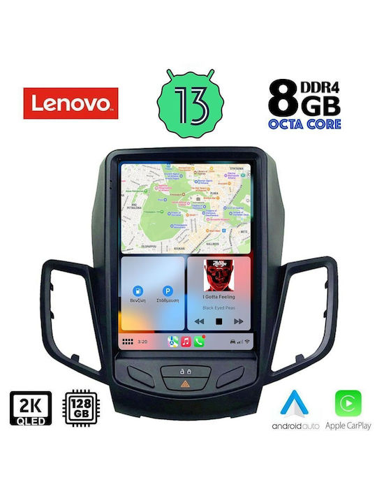 Lenovo Ηχοσύστημα Αυτοκινήτου για Ford Fiesta 2008-2017 (Bluetooth/USB/WiFi/GPS/Apple-Carplay/Android-Auto) με Οθόνη Αφής 9.7"