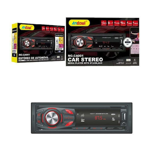 Andowl Car Radio 1 DIN Bluetooth USB
