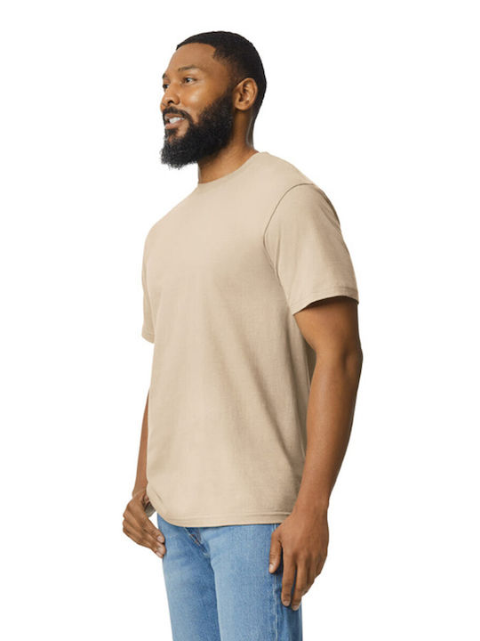 Gildan Ανδρικό Διαφημιστικό T-shirt Κοντομάνικο Sand