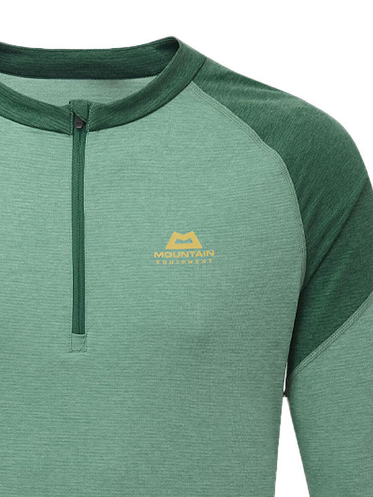 Mountain Equipment Herren Sportliches Langarmshirt Ausschnitt mit Reißverschluss Grün