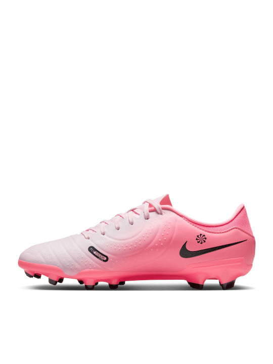 Nike Tiempo Legend 10 Academy Футболни Обувки с Бутони Бяло / Ярко Малиново / Черно