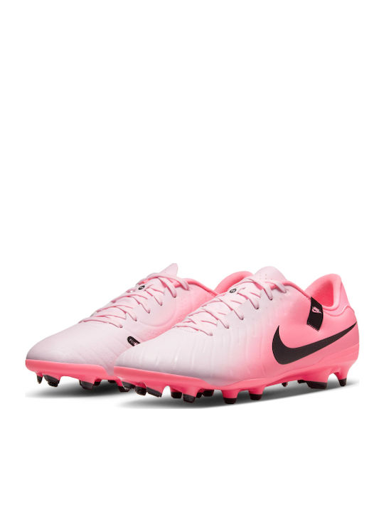 Nike Tiempo Legend 10 Academy Футболни Обувки с Бутони Бяло / Ярко Малиново / Черно