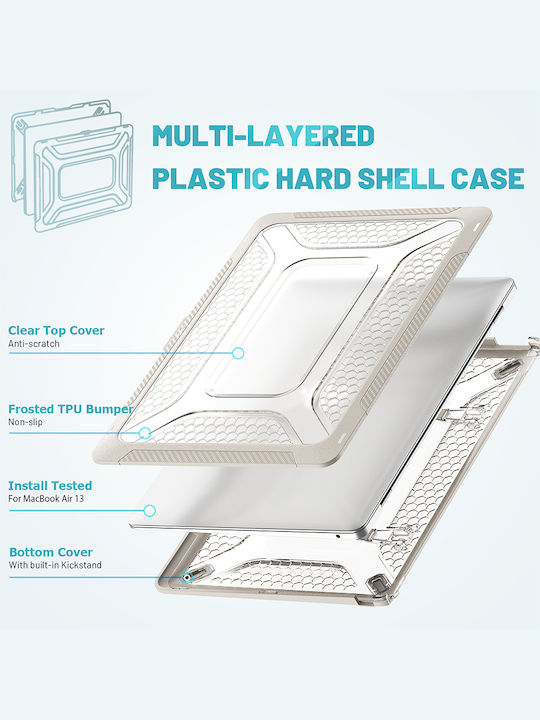 Sonique Icy Guardian Laptoptasche Für Laptop 13" Apple MacBook Air 13'' 2018/2020 In Beiger Farbe