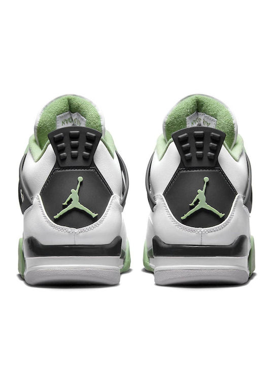 Air  4 Retro Boots White / Seafoam / Dark Ash / Neutral Grey