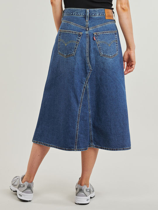 Decon Mini Skirt Dark Aged Denim