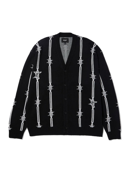 Barbed Wire Cardigan Men's Cardigan Black