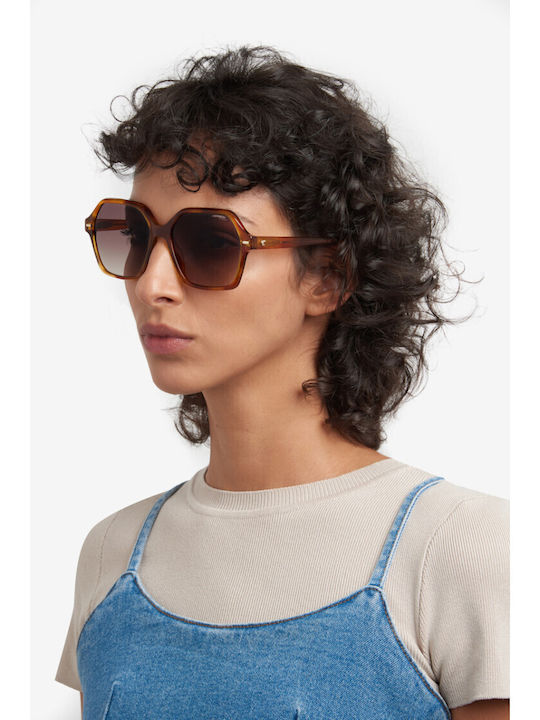 Carrera Women's Sunglasses with Brown Tartaruga Horn-Rimmed Frame and Grey Gradient Lenses 3026/S 086HA
