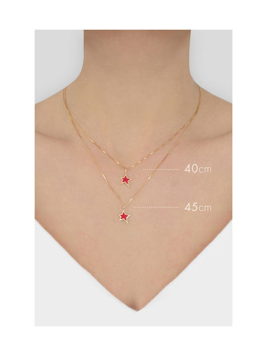 Kritsimis Necklace from Rose Gold 14K