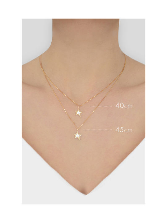 Kritsimis Necklace from Rose Gold 14K