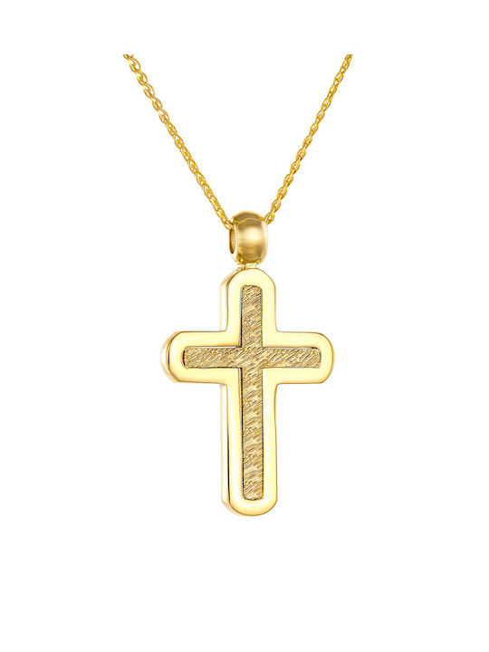 Kritsimis Women's Gold Cross 14K with Chain