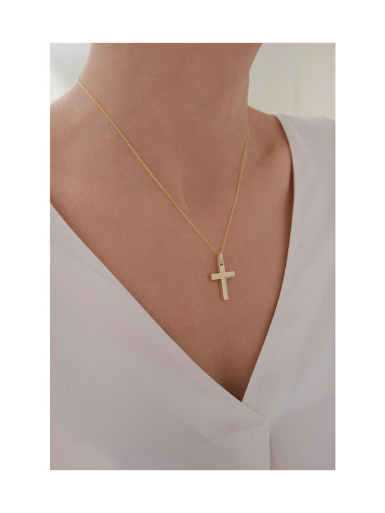 Kritsimis Women's Gold Cross 14K with Chain